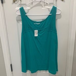 NWT Maurices XXL tank top - turquoise with crochet detail